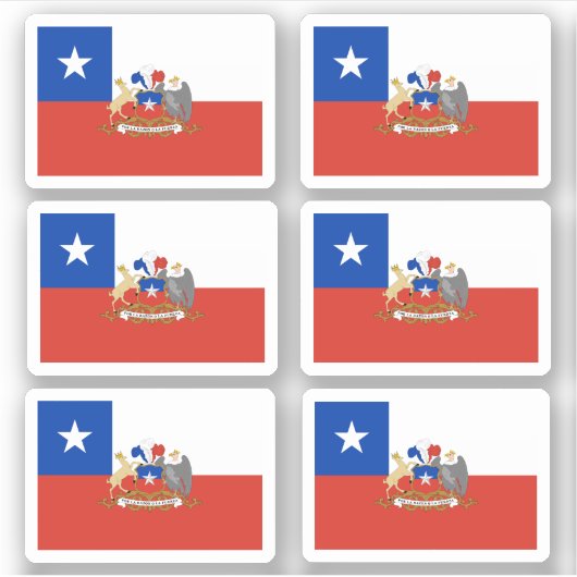 Chileense vlag sticker (Voorkant)