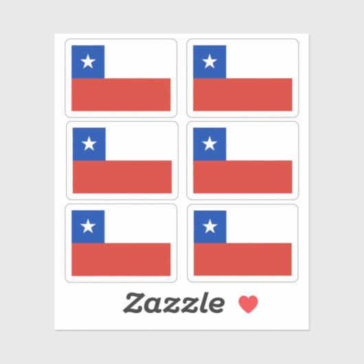 Chileense vlag sticker (Vel)