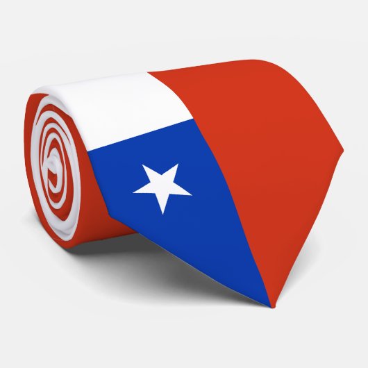 Chileense vlag stropdas (Opgerold)