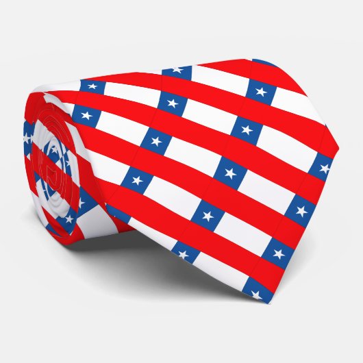 Chileense vlag stropdas (Opgerold)