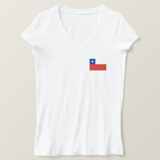 Chileense vlag t-shirt (Design voorkant)