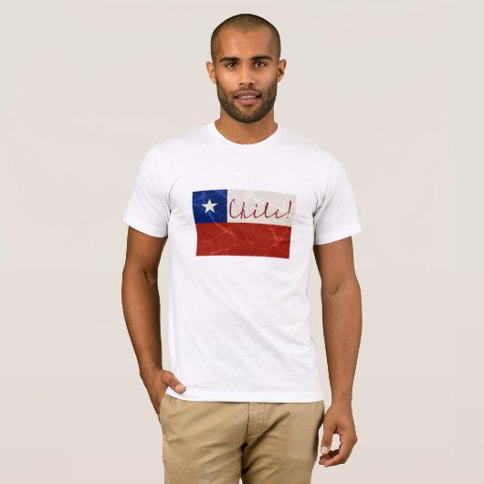 Chileense vlag t-shirt (Voorkant volledig)
