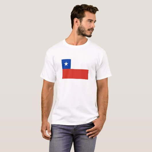 Chileense vlag t-shirt (Voorkant volledig)