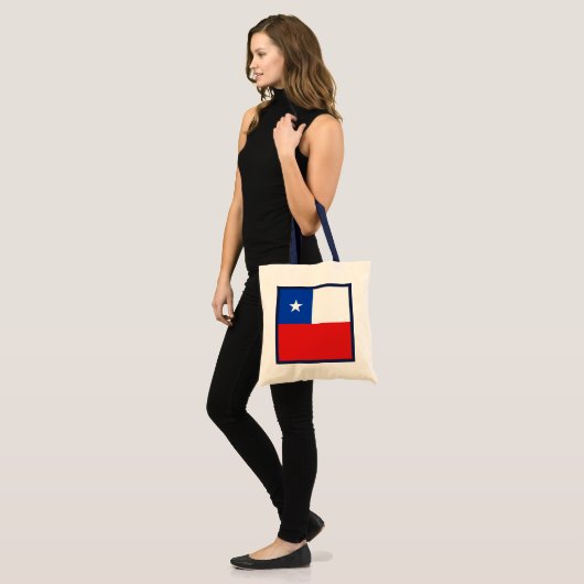 Chileense vlag tote bag (Voorkant (model))