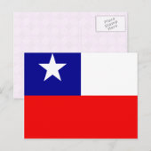 Chileense vlag van hoge kwaliteit briefkaart (Voorkant / Achterkant)
