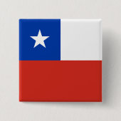 Chileense vlag vierkante button 5,1 cm (Voorkant)