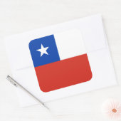 Chileense vlag vierkante sticker (Envelop)