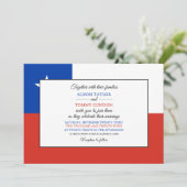 Chileense vlag, vlag van Chili bruiloft Kaart (Staand voorkant)