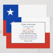 Chileense vlag, vlag van Chili bruiloft Kaart (Voorkant / Achterkant)