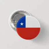 Chileense vlag, vlag van Chili Ronde Button 3,2 Cm (Voorkant /achterkant)