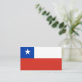 Chileense vlag, vlag van Chili Visitekaartje (Staand voorkant)