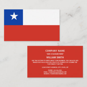 Chileense vlag, vlag van Chili Visitekaartje