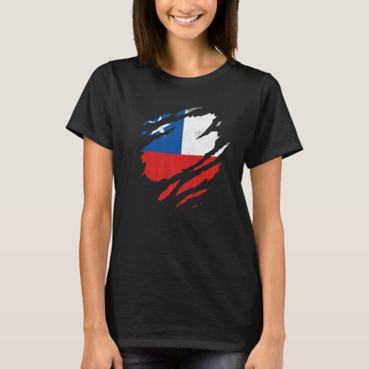Chileense vlag Zuid-Amerika Chileanos Chilenos Chi T-shirt (Voorkant)