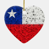 Chileense vlaggenglitterversiering keramisch ornament (Achterkant)