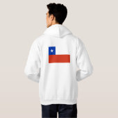 Chileense vlaggenvlag hoodie (Achterkant volledig)