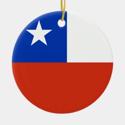Chileense vlaggenvlag keramisch ornament (Voorkant)