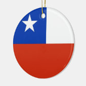 Chileense vlaggenvlag keramisch ornament (Links)