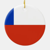 Chileense vlaggenvlag keramisch ornament (Achterkant)
