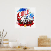 Chileense voetbalcadeaus voor t-shirts en football poster (Keuken)