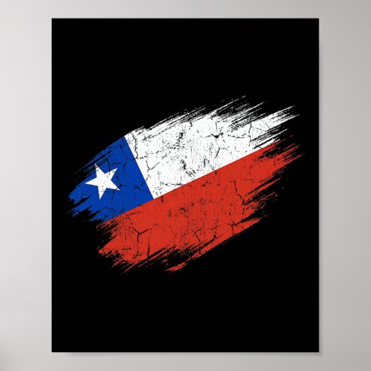 Chileense voetbalfan gescheurde vlag nationale tro poster (Voorkant)