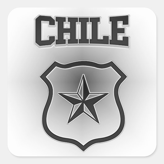 Chileense wapenstilstand vierkante sticker (Voorkant)
