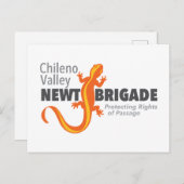 Chileno Valley Newt Brigade Briefkaart (Voorkant / Achterkant)