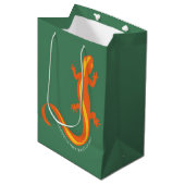 Chileno Valley Newt Brigade geschenktas - groen Medium Cadeauzakje (Voorkant Gekanteld)