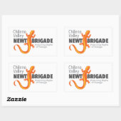 Chileno Valley Newt Brigade Rechthoekige Sticker (Vel)