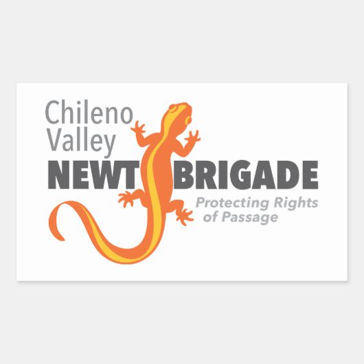Chileno Valley Newt Brigade Rechthoekige Sticker (Voorkant)