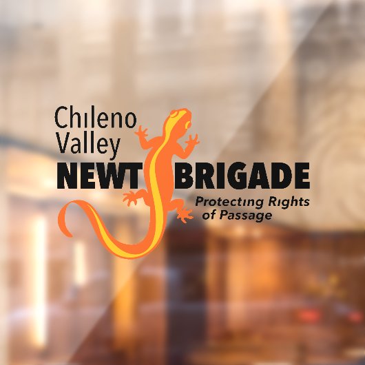 Chileno Valley Newt Brigade Window Cling Raamsticker (Vel 2)