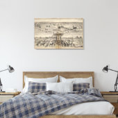 Chiles boerderij, Davisville Canvas Afdruk (Insitu (Slaapkamer))
