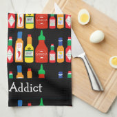 Chili Addict Chili Bottles Patroon Theedoek (Quarter Fold)