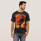 Chili Alien – Grappig pittig voedsel kunst T-shirt (Voorkant volledig)