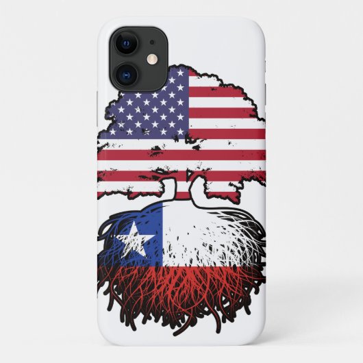Chili - Amerikaanse vlag - boomstammen Case-Mate iPhone Case (Achterkant)