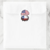 Chili - Amerikaanse vlag - boomstammen Ronde Sticker (Tas)