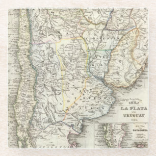 Chili, Argentinië, Zuid-Amerika Glazen Onderzetter