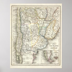 Chili, Argentinië, Zuid-Amerika Poster
