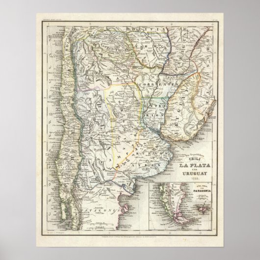 Chili, Argentinië, Zuid-Amerika Poster (Voorkant)