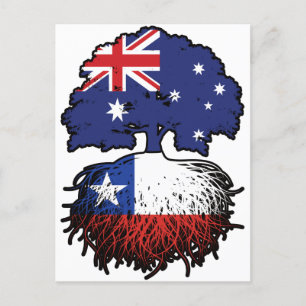 Chili - Australische Australië - Boom Roots - vlag Briefkaart