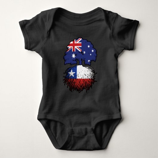 Chili - Australische Australië - Boom Roots - vlag Romper (Voorkant)