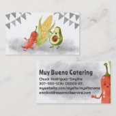 Chili Avocado Mexicaans eten catering visitekaartj Visitekaartje (Voorkant / Achterkant)