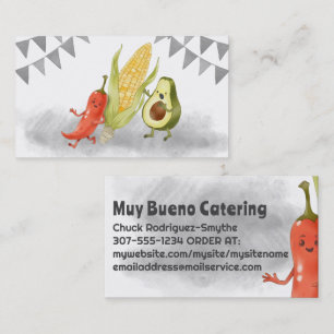 Chili Avocado Mexicaans eten catering visitekaartj Visitekaartje