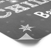 Chili Bar-bord Blauwe sneeuwvlokken Chilly Boy Poster (Hoek)