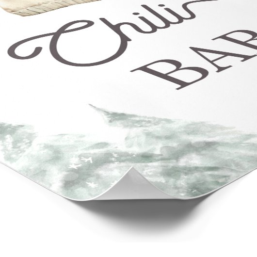 Chili Bar Food Winter Baby It's Cold Outside Poster (Hoek)