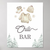 Chili Bar Food Winter Baby It's Cold Outside Poster (Voorkant)