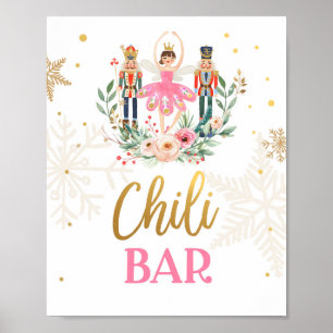 Chili Bar Nutkraker Ballerina Girl Food Table Poster