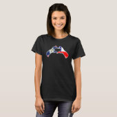 Chili Belize vlag Chileense Belizean Heart T-shirt (Voorkant volledig)