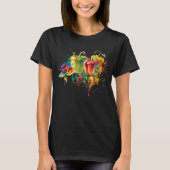 Chili & Bell Peppers Splatter Art T-shirt (Voorkant)