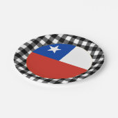 Chili Bord, buffelpleister en Chileense vlag Papieren Bordje (Gekanteld)