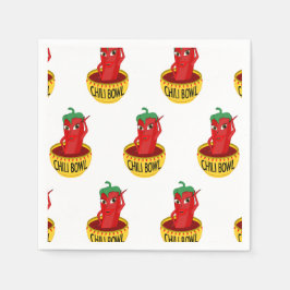 Chili Bowl Cartoon tekenpatroon Servet